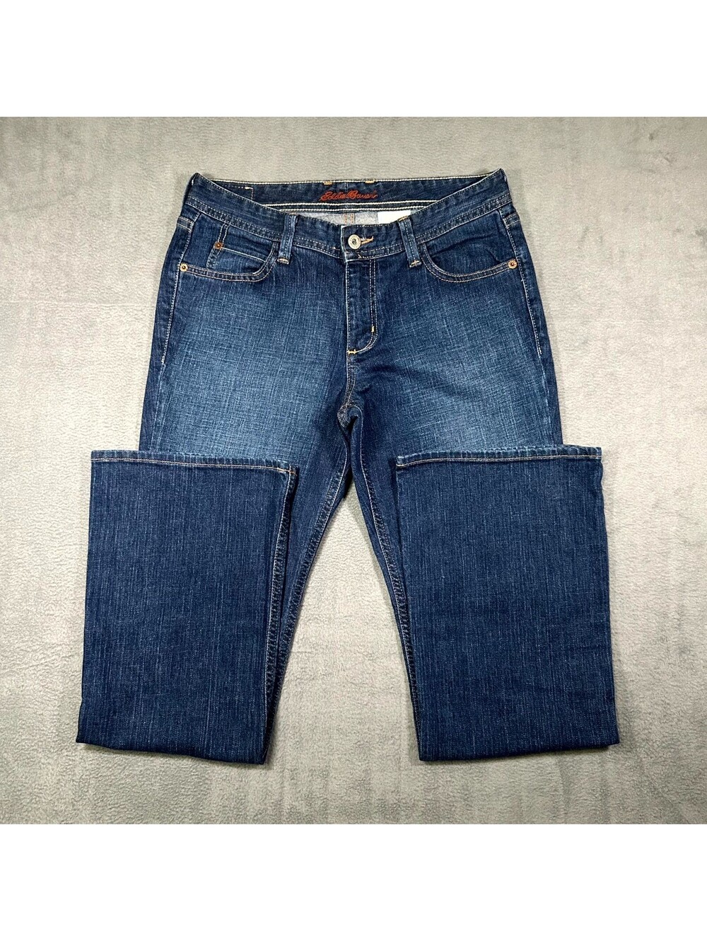 Eddie Bauer Classic Bootcut Jeans Womens 4S Blue Denim Dark Wash Everyday Wear
